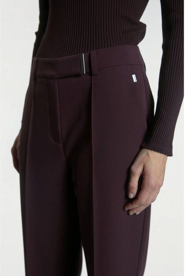 Aaiko wide leg broek donkerrood - Foto 2