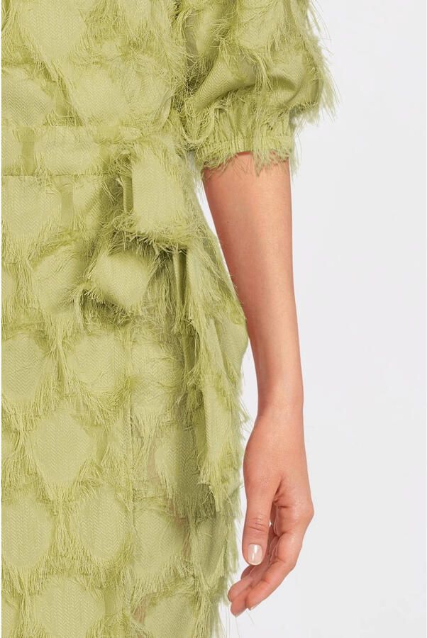 AAIKO Dames Jurken Florica Fringe Pes 482 Khaki - Foto 6