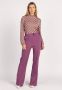 Aaiko high waist straight fit pantalon van gerecycled polyester paars - Thumbnail 1