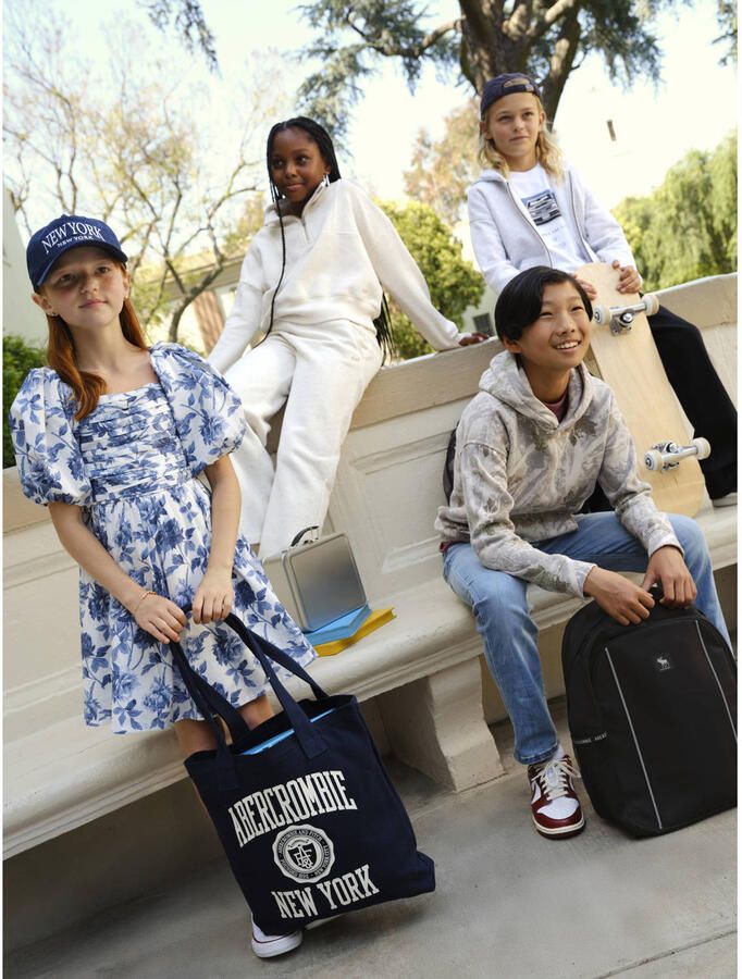 Abercrombie & Fitch gebloemde zomerjurk lichtblauw