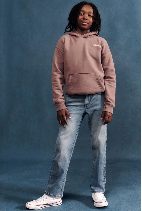 Abercrombie & Fitch hoodie met backprint bruin Sweater Backprint