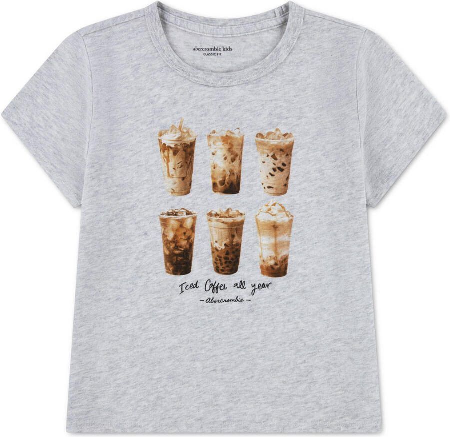 Abercrombie & Fitch jersey T-shirt lichtgrijs