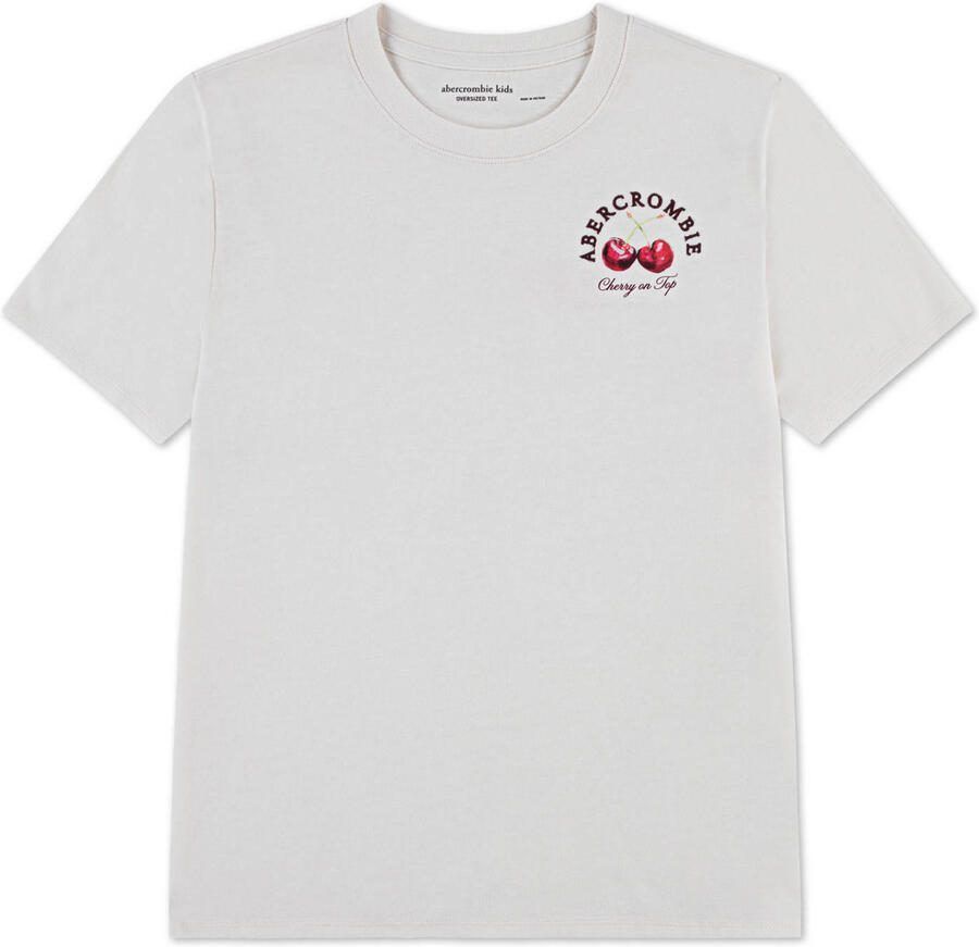 Abercrombie & Fitch jersey T-shirt met backprint wit