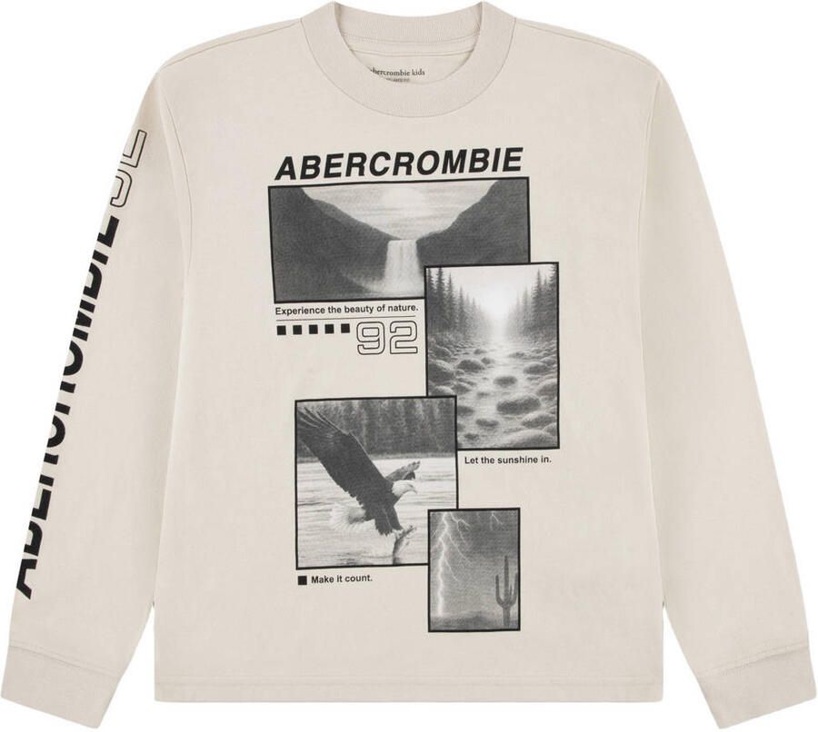 Abercrombie & Fitch longsleeve met print beige