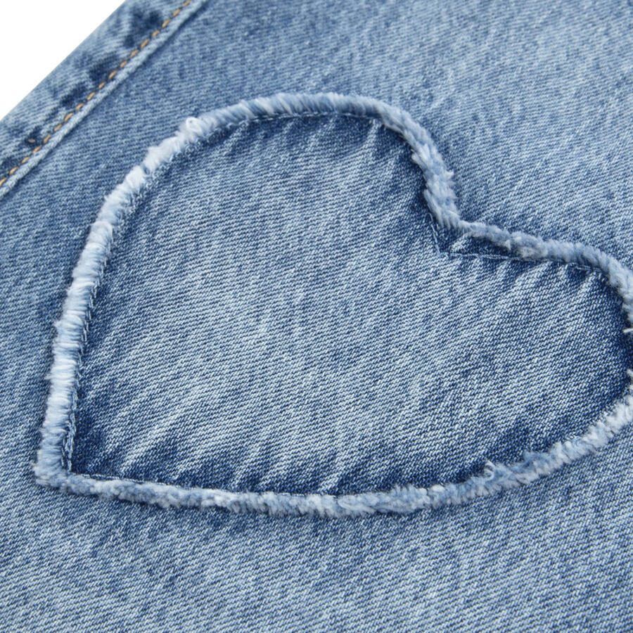 Abercrombie & Fitch low waist baggy jeans met hartjes medium blue denim - Foto 2