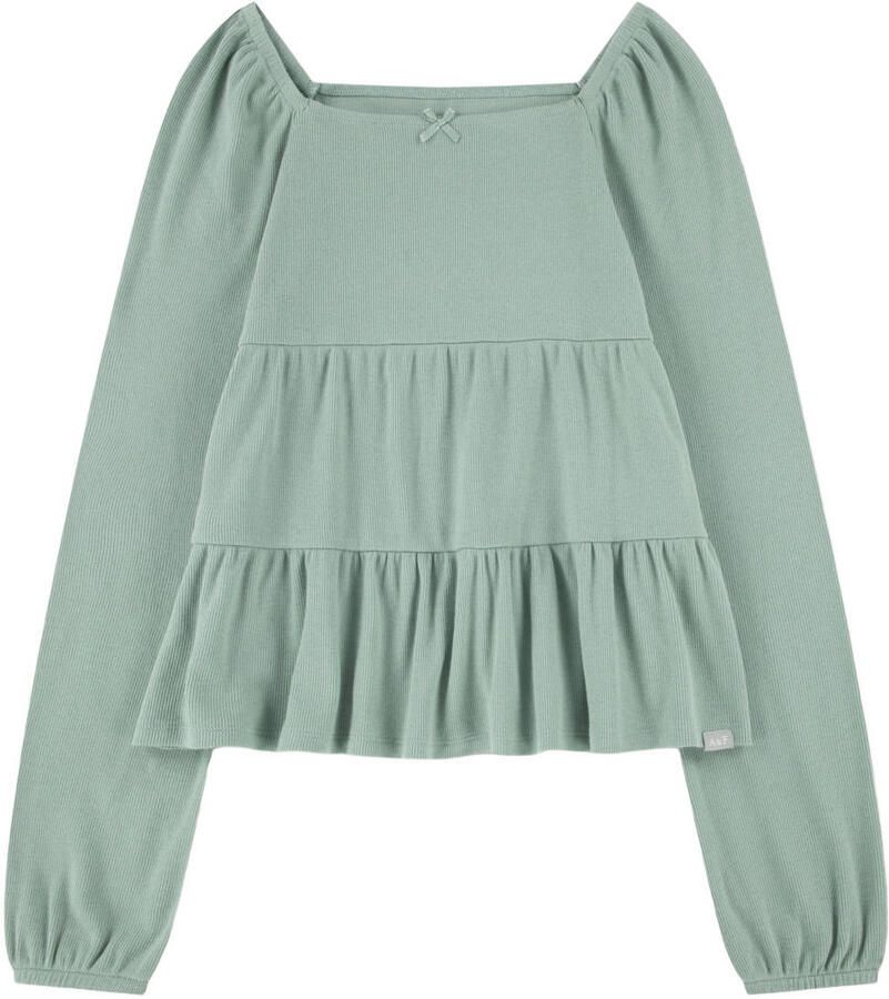 Abercrombie & Fitch off shoulder top met plooien groen