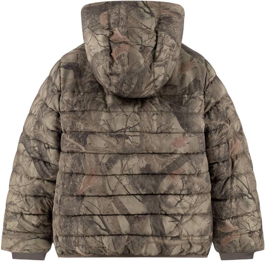 Abercrombie & Fitch pufferjas met print olijfgroen - Foto 3