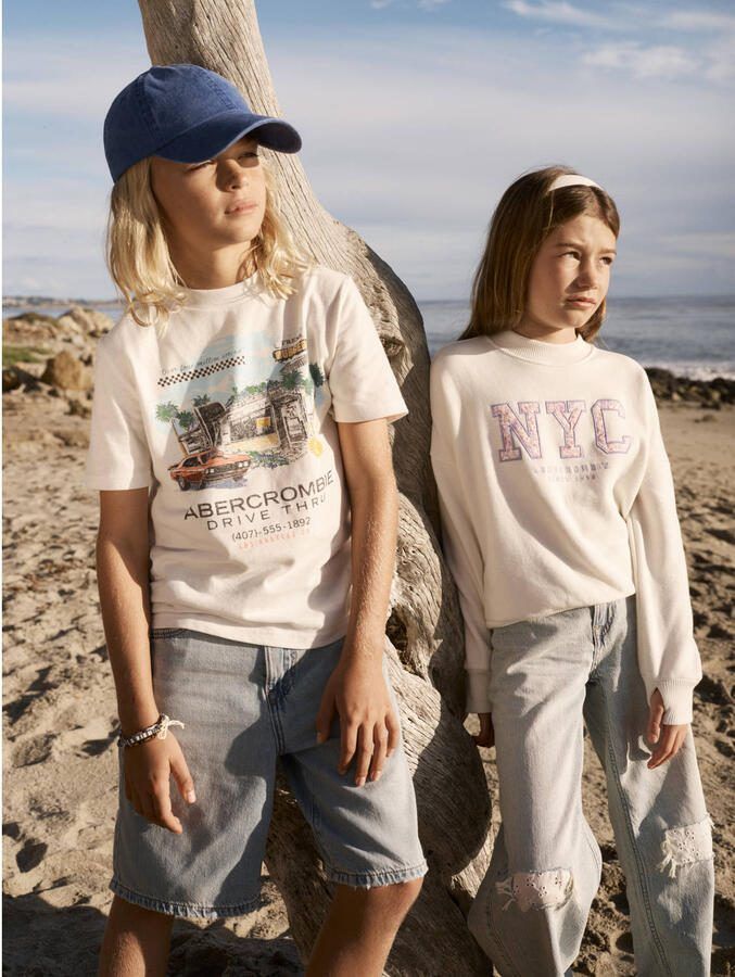 Abercrombie & Fitch sweater lichtgrijs - Foto 3