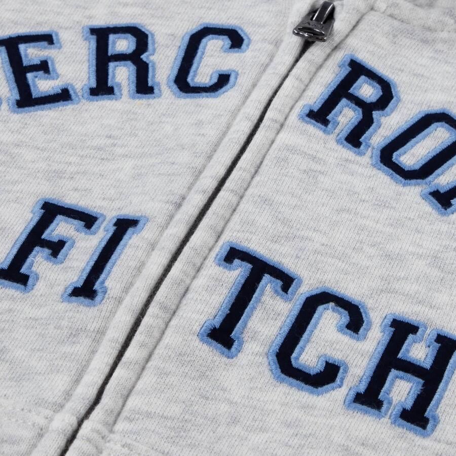 Abercrombie & Fitch sweatvest met tekst lichtgrijs - Foto 2