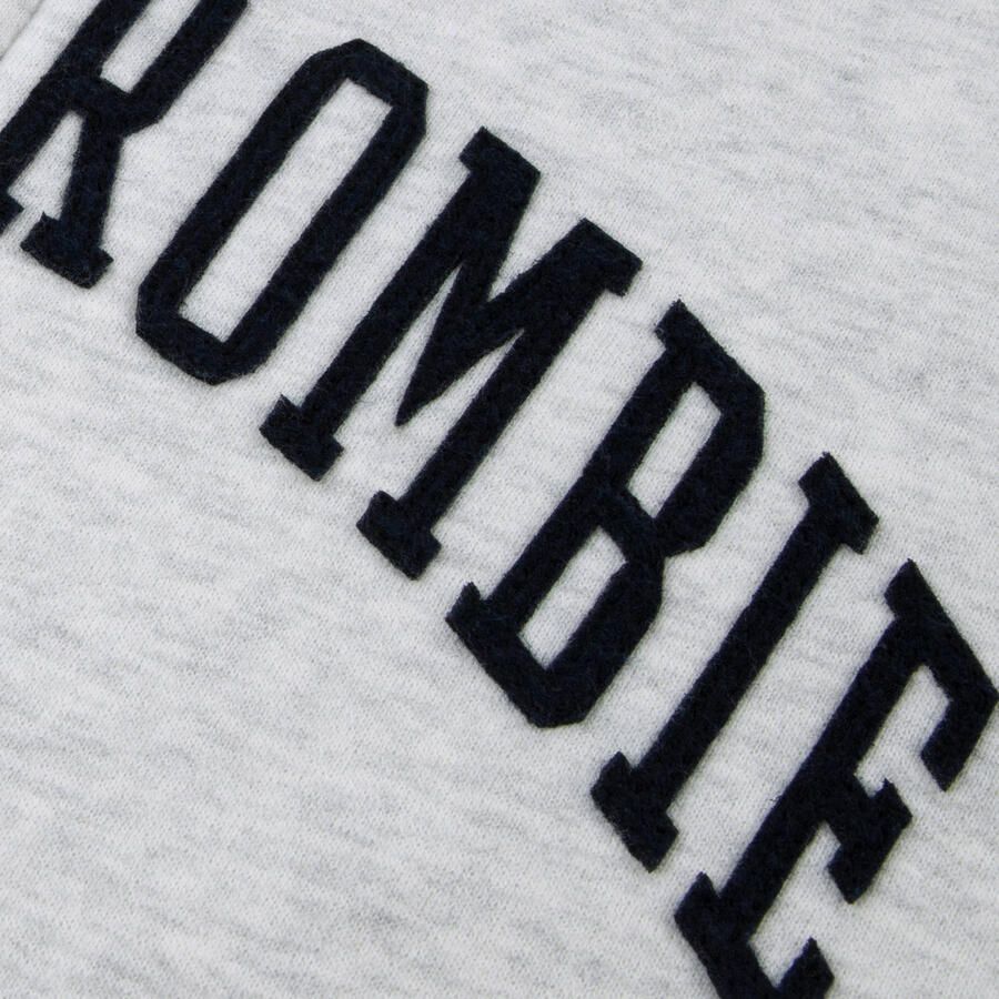 Abercrombie & Fitch sweatvest met tekst lichtgrijs - Foto 2