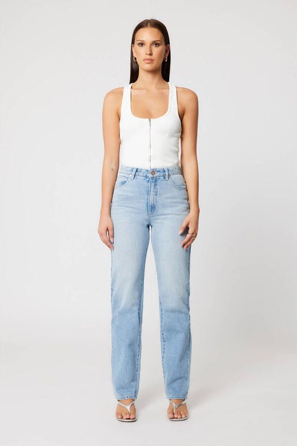 ABRAND JEANS Dames Jeans High Straight Gia Blauw - Foto 6