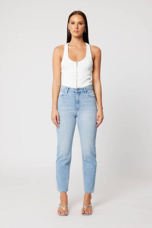 Abrand Jeans high waist slim fit jeans light blue denim