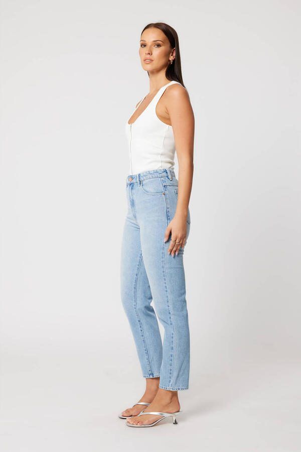 Abrand Jeans high waist slim fit jeans light blue denim - Foto 3