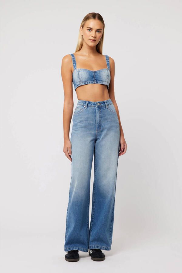 Abrand Jeans high waist wide leg jeans light blue denim - Foto 5