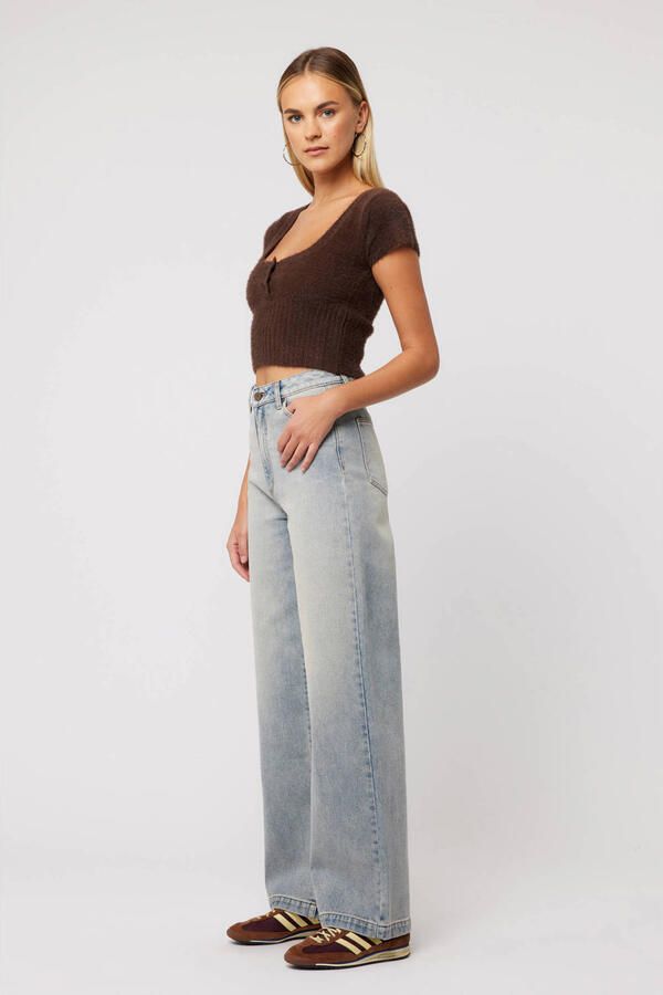 Abrand Jeans high waist wide leg jeans light blue denim - Foto 5