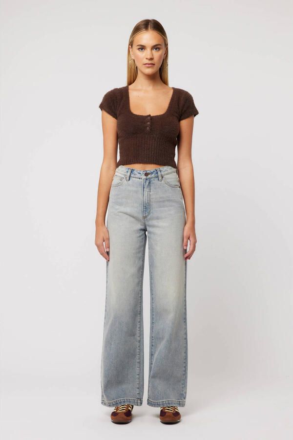 Abrand Jeans high waist wide leg jeans light blue denim - Foto 6