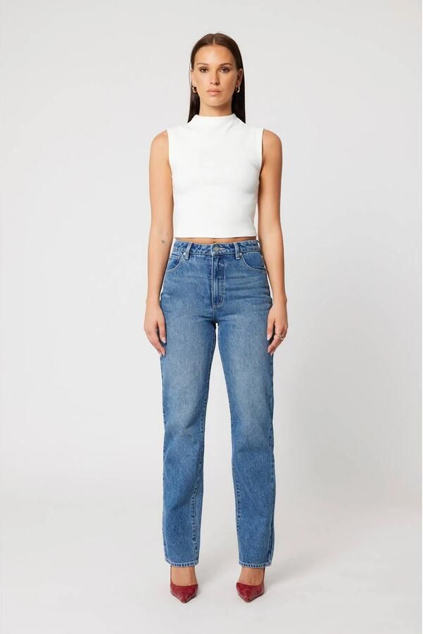 ABRAND JEANS Dames Jeans High Straight Kim Blauw - Foto 6