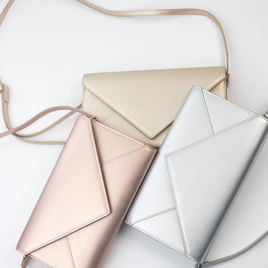 Abrazi metallic clutch zilverkleurig - Foto 2