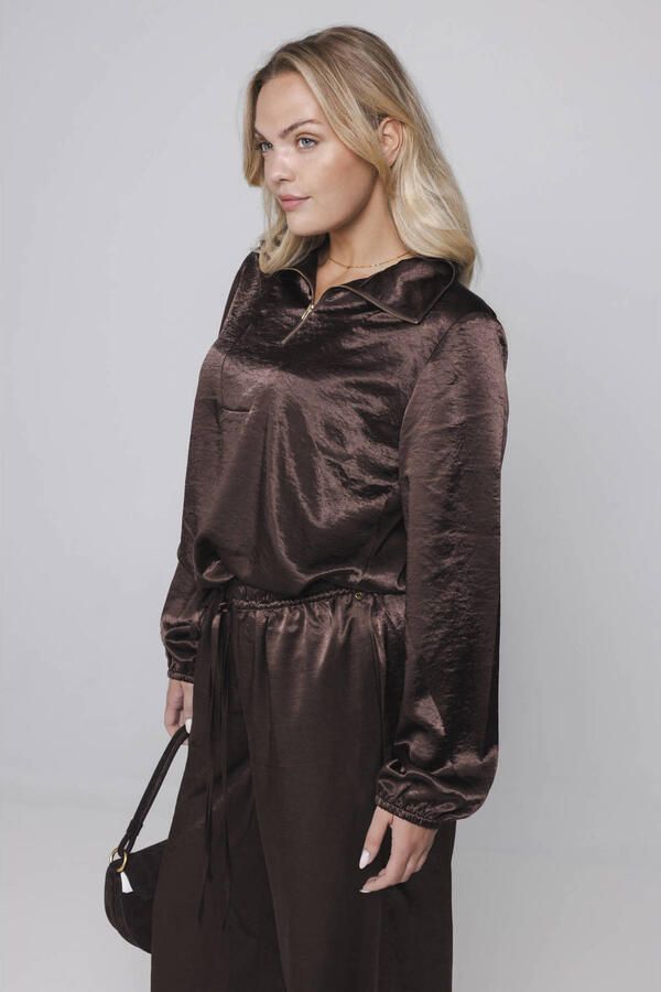Accentil blouse donkerbruin - Foto 2