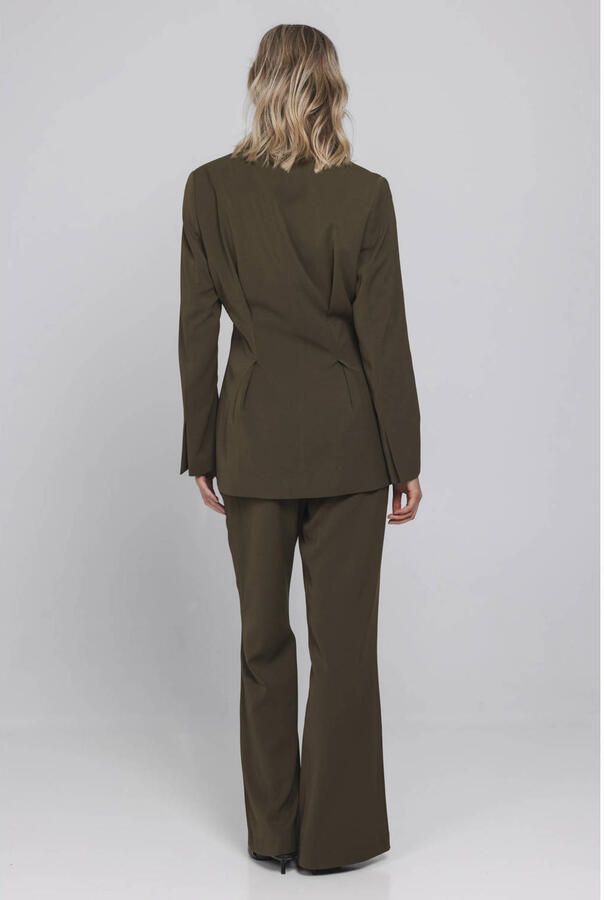 Accentil getailleerde blazer donkergroen - Foto 3