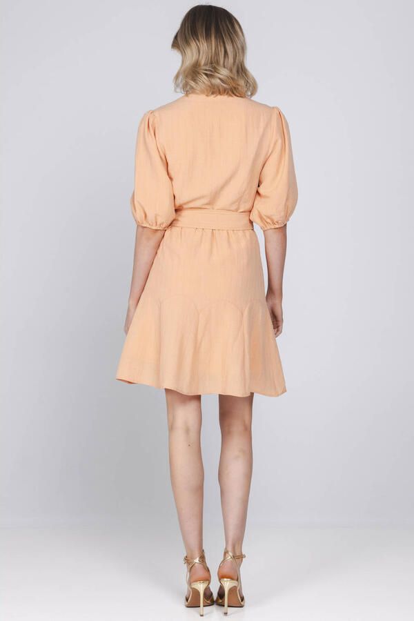 Accentil mini jurk oranje - Foto 2