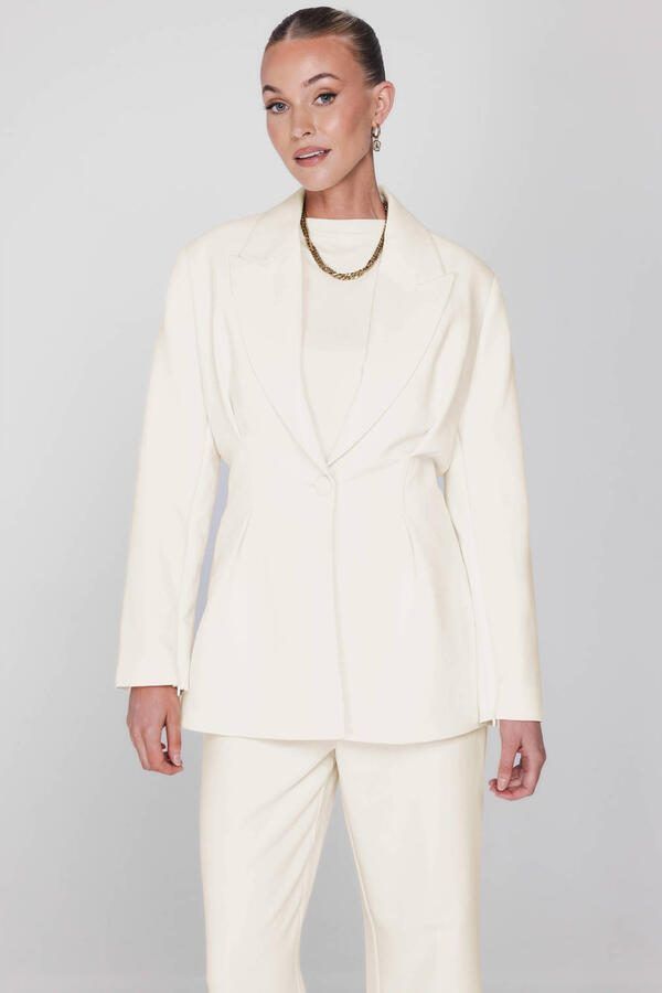 Accentil regular blazer ecru