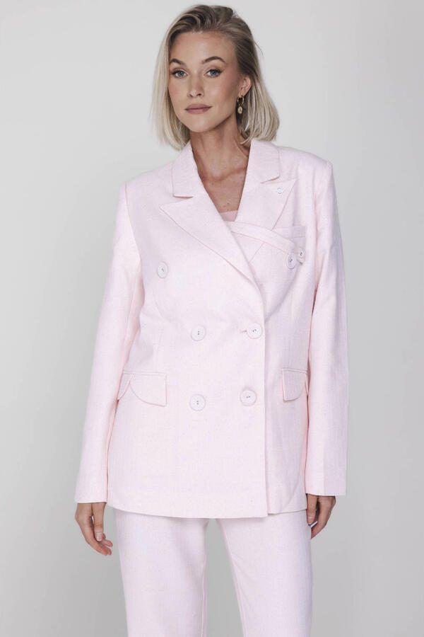 Accentil regular blazer lichtroze