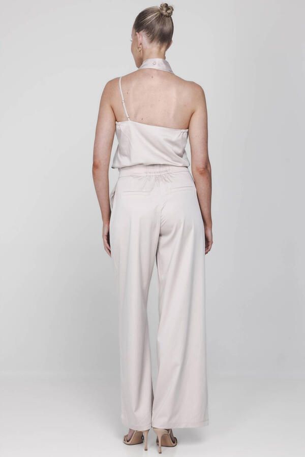 Accentil satijnen mouwloze top beige - Foto 2