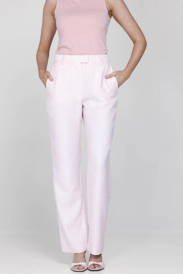 Accentil straight high waist pantalon lichtroze