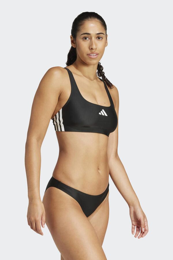 Adidas 3-Stripes V-Back Bikini Zwart- Dames Zwart - Foto 2