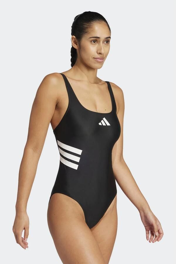 Adidas 3-Stripes U-Back Badpak Zwart- Dames Zwart
