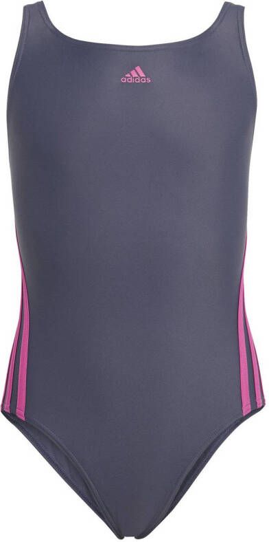 Adidas Performance Infinitex sportbadpak donkerblauw roze Meisjes Gerecycled polyamide 128