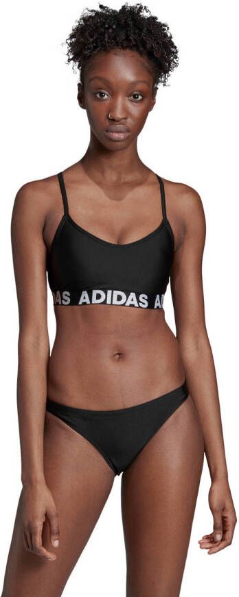Adidas Performance niet-voorgevormde bikini met merknaam zwart