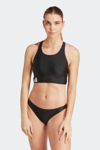 Adidas Performance niet-voorgevormde crop bikini zwart