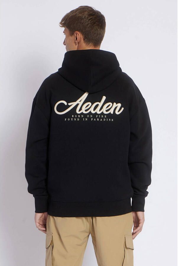 Aeden hoodie met backprint zwart - Foto 2