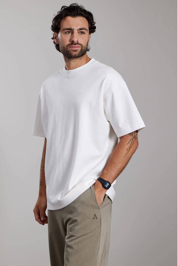 Aeden oversized T-shirt met backprint wit