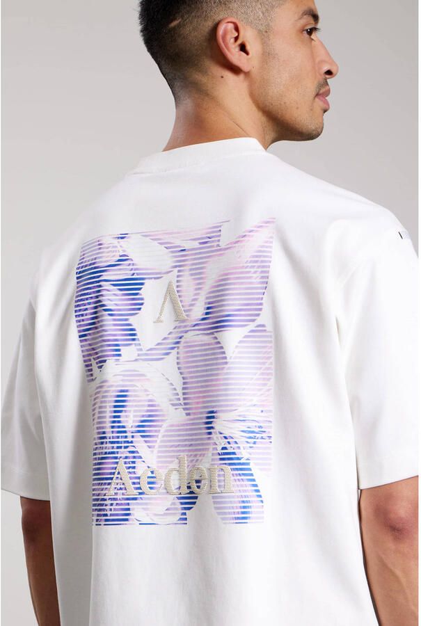 Aeden oversized T-shirt met backprint wit - Foto 2