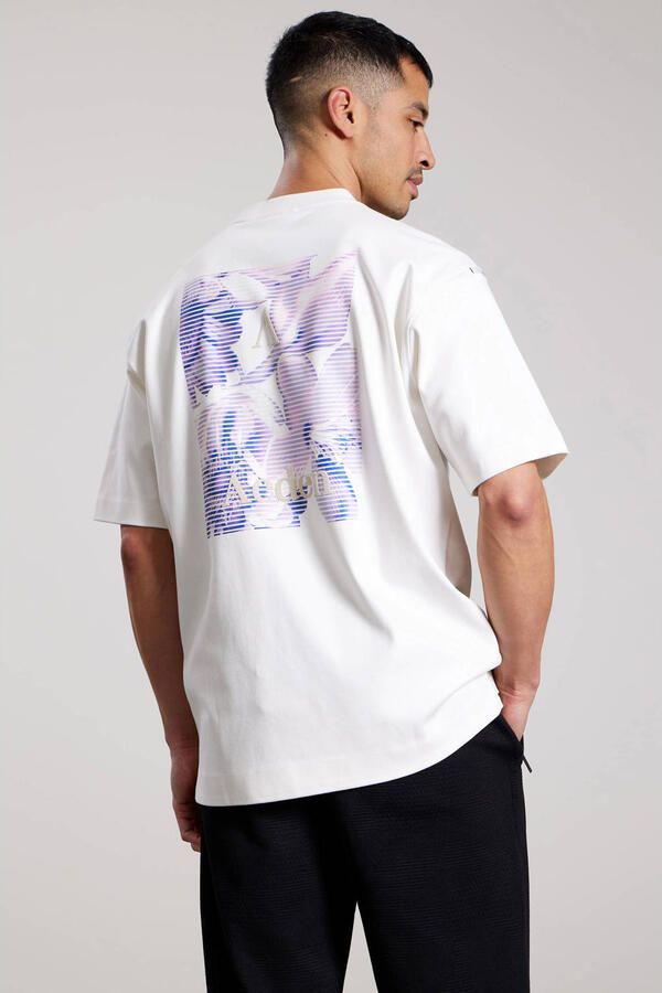 Aeden oversized T-shirt met backprint wit - Foto 3