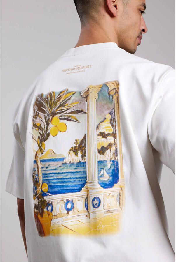 Aeden oversized T-shirt met backprint wit - Foto 2