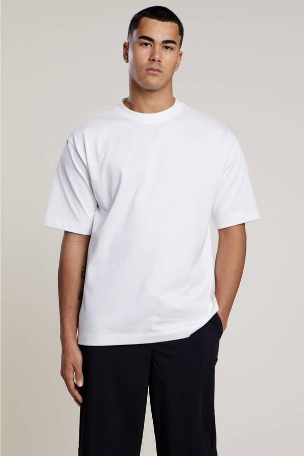 Aeden oversized T-shirt met backprint wit
