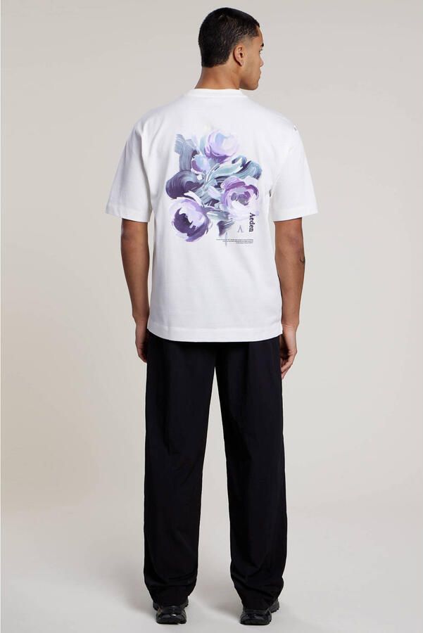 Aeden oversized T-shirt met backprint wit - Foto 3