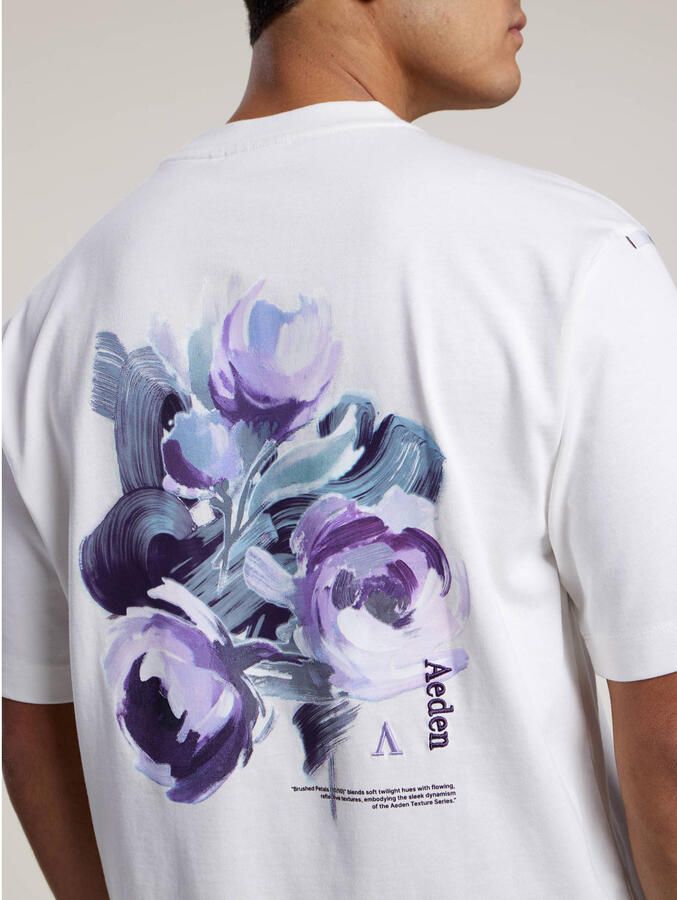 Aeden oversized T-shirt met backprint wit - Foto 2