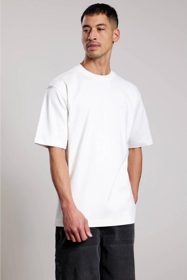 Aeden oversized T-shirt met backprint wit