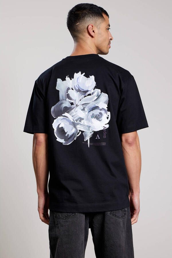 Aeden oversized T-shirt met backprint zwart - Foto 2