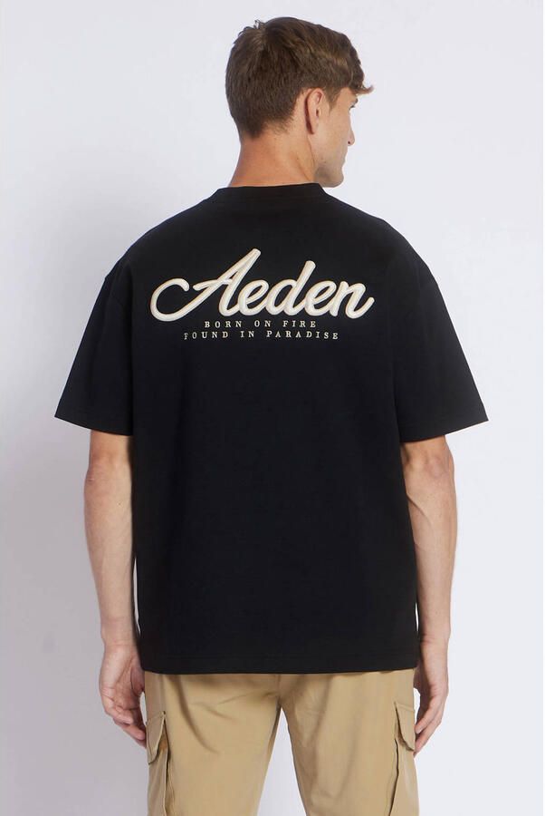 Aeden oversized T-shirt met backprint zwart - Foto 2