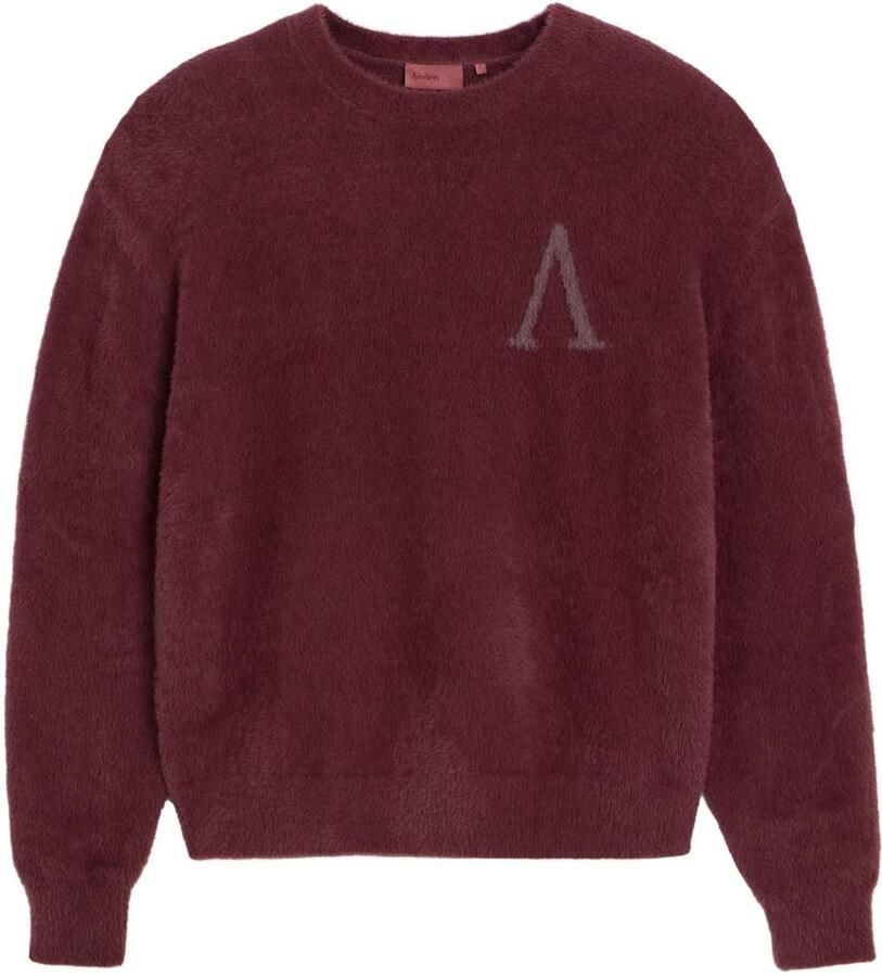 Aeden regular fit gebreide trui met logo bordeaux - Foto 2