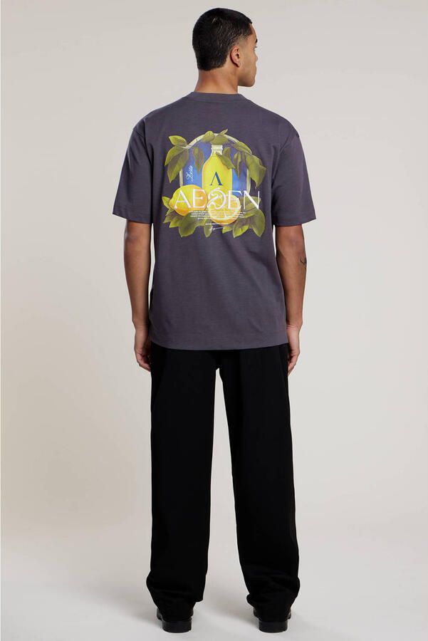 Aeden regular T-shirt met backprint grijs - Foto 2