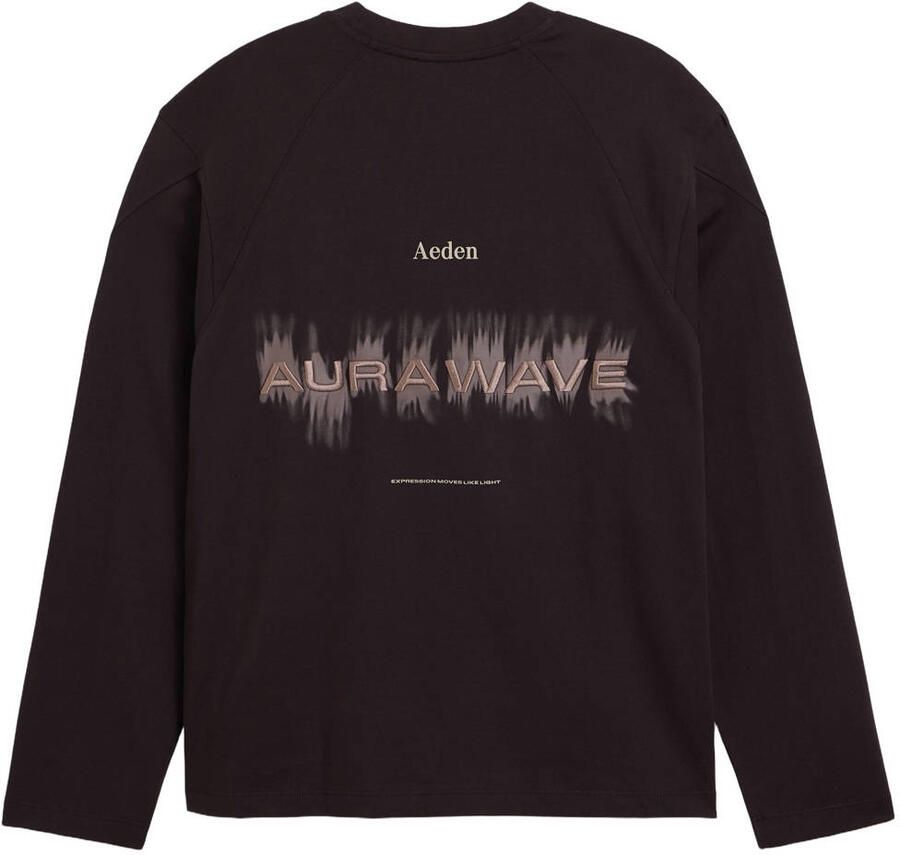 Aeden relaxed fit longsleeve met backprint donkerbruin - Foto 2