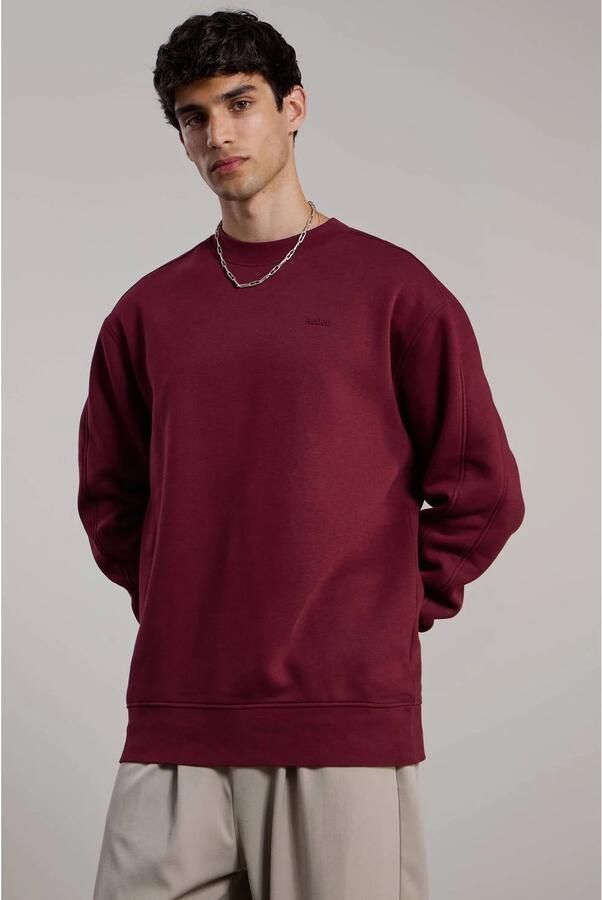 Aeden relaxed fit sweater met backprint bordeaux - Foto 2