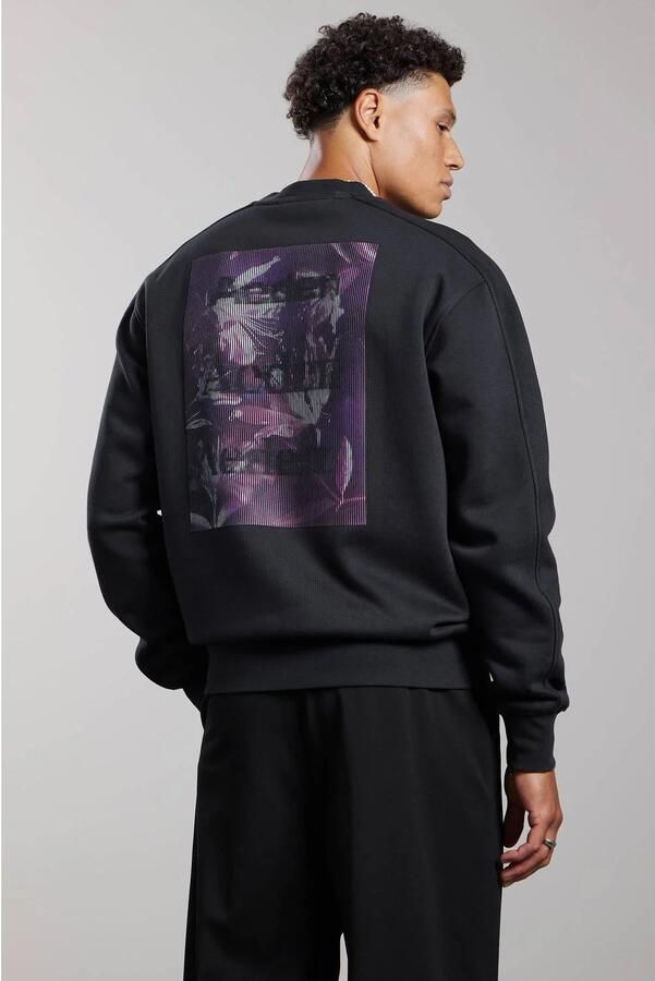Aeden relaxed fit sweater met backprint zwart - Foto 2